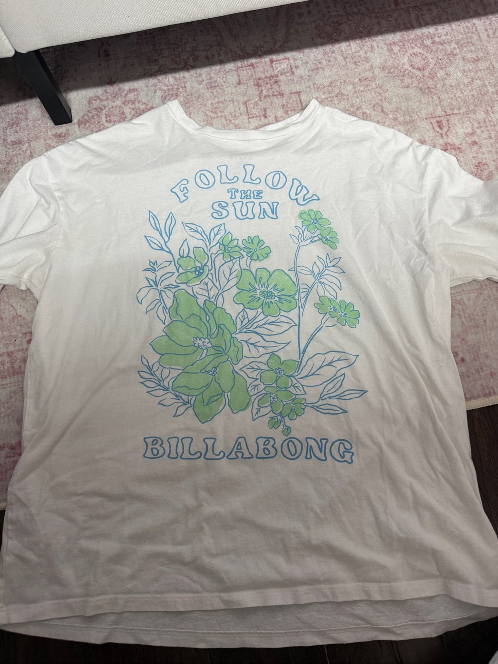 Billabong White Logo Graphic Tee